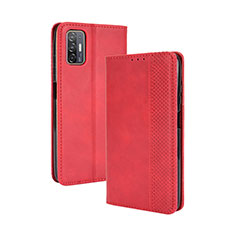 Handytasche Stand Schutzhülle Flip Leder Hülle BY4 für HTC Desire 21 Pro 5G Rot