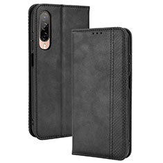 Handytasche Stand Schutzhülle Flip Leder Hülle BY4 für HTC Desire 22 Pro 5G Schwarz