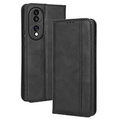 Handytasche Stand Schutzhülle Flip Leder Hülle BY4 für Huawei Honor 70 5G Schwarz