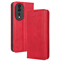 Handytasche Stand Schutzhülle Flip Leder Hülle BY4 für Huawei Honor 80 5G Rot