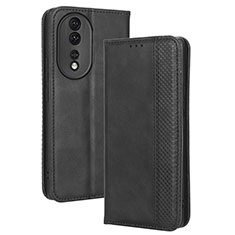 Handytasche Stand Schutzhülle Flip Leder Hülle BY4 für Huawei Honor 80 5G Schwarz