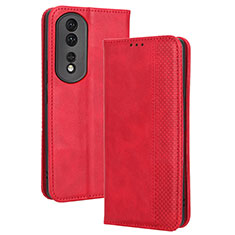 Handytasche Stand Schutzhülle Flip Leder Hülle BY4 für Huawei Honor 80 Pro 5G Rot