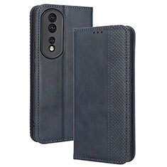 Handytasche Stand Schutzhülle Flip Leder Hülle BY4 für Huawei Honor 80 Pro Flat 5G Blau