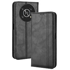 Handytasche Stand Schutzhülle Flip Leder Hülle BY4 für Huawei Honor X9 5G Schwarz