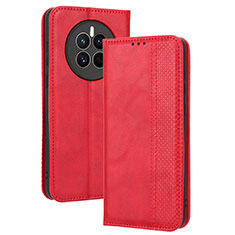 Handytasche Stand Schutzhülle Flip Leder Hülle BY4 für Huawei Mate 50 Rot