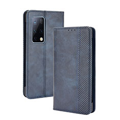 Handytasche Stand Schutzhülle Flip Leder Hülle BY4 für Huawei Mate X2 Blau