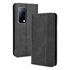 Handytasche Stand Schutzhülle Flip Leder Hülle BY4 für Huawei Mate X2 Schwarz