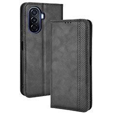 Handytasche Stand Schutzhülle Flip Leder Hülle BY4 für Huawei Nova Y70 Plus Schwarz