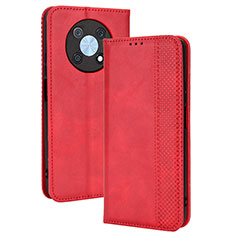 Handytasche Stand Schutzhülle Flip Leder Hülle BY4 für Huawei Nova Y90 Rot