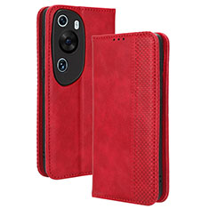 Handytasche Stand Schutzhülle Flip Leder Hülle BY4 für Huawei P60 Art Rot