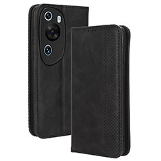 Handytasche Stand Schutzhülle Flip Leder Hülle BY4 für Huawei P60 Art Schwarz