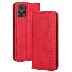 Handytasche Stand Schutzhülle Flip Leder Hülle BY4 für Motorola Moto E22i Rot