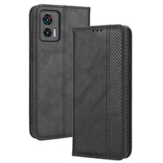 Handytasche Stand Schutzhülle Flip Leder Hülle BY4 für Motorola Moto Edge 30 Lite 5G Schwarz