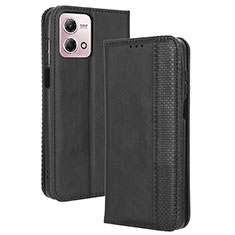 Handytasche Stand Schutzhülle Flip Leder Hülle BY4 für Motorola Moto G Stylus (2023) 4G Schwarz