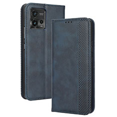 Handytasche Stand Schutzhülle Flip Leder Hülle BY4 für Motorola Moto G72 Blau