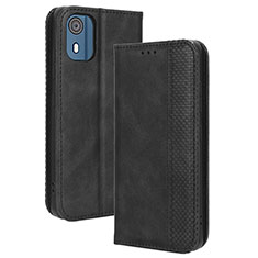 Handytasche Stand Schutzhülle Flip Leder Hülle BY4 für Nokia C02 Schwarz