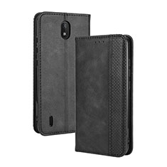 Handytasche Stand Schutzhülle Flip Leder Hülle BY4 für Nokia C2 Schwarz