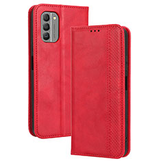 Handytasche Stand Schutzhülle Flip Leder Hülle BY4 für Nokia G400 5G Rot