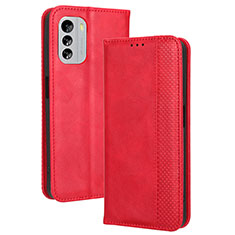 Handytasche Stand Schutzhülle Flip Leder Hülle BY4 für Nokia G60 5G Rot