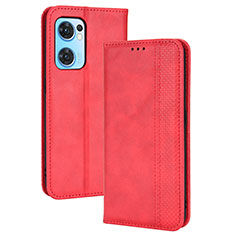 Handytasche Stand Schutzhülle Flip Leder Hülle BY4 für OnePlus Nord CE 2 5G Rot