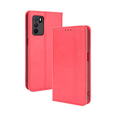 Handytasche Stand Schutzhülle Flip Leder Hülle BY4 für Oppo A16s Rot