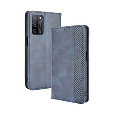 Handytasche Stand Schutzhülle Flip Leder Hülle BY4 für Oppo A53s 5G Blau