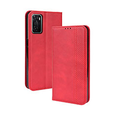 Handytasche Stand Schutzhülle Flip Leder Hülle BY4 für Oppo A55S 5G Rot