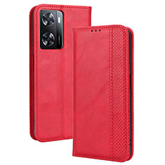 Handytasche Stand Schutzhülle Flip Leder Hülle BY4 für Oppo A77 4G Rot