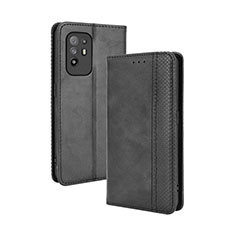 Handytasche Stand Schutzhülle Flip Leder Hülle BY4 für Oppo A95 5G Schwarz