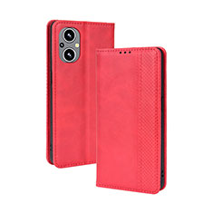 Handytasche Stand Schutzhülle Flip Leder Hülle BY4 für Oppo A96 5G Rot