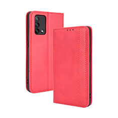 Handytasche Stand Schutzhülle Flip Leder Hülle BY4 für Oppo F19s Rot