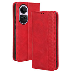 Handytasche Stand Schutzhülle Flip Leder Hülle BY4 für Oppo Reno10 5G Rot