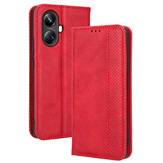 Handytasche Stand Schutzhülle Flip Leder Hülle BY4 für Realme 10 Pro+ Plus 5G Rot