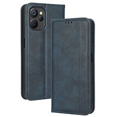 Handytasche Stand Schutzhülle Flip Leder Hülle BY4 für Realme 10T 5G Blau