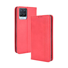 Handytasche Stand Schutzhülle Flip Leder Hülle BY4 für Realme 8 4G Rot