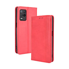 Handytasche Stand Schutzhülle Flip Leder Hülle BY4 für Realme 8 5G Rot