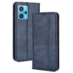 Handytasche Stand Schutzhülle Flip Leder Hülle BY4 für Realme 9 4G Blau