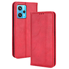 Handytasche Stand Schutzhülle Flip Leder Hülle BY4 für Realme 9 4G Rot