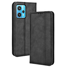 Handytasche Stand Schutzhülle Flip Leder Hülle BY4 für Realme 9 4G Schwarz