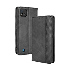 Handytasche Stand Schutzhülle Flip Leder Hülle BY4 für Realme C20 Schwarz