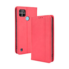 Handytasche Stand Schutzhülle Flip Leder Hülle BY4 für Realme C25Y India Rot