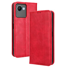 Handytasche Stand Schutzhülle Flip Leder Hülle BY4 für Realme C30s Rot