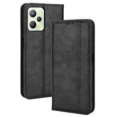 Handytasche Stand Schutzhülle Flip Leder Hülle BY4 für Realme C35 Schwarz