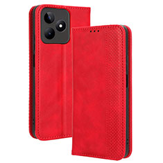 Handytasche Stand Schutzhülle Flip Leder Hülle BY4 für Realme C53 India Rot