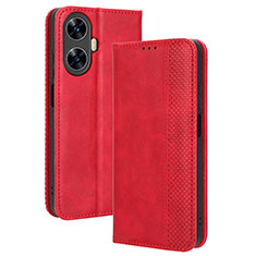 Handytasche Stand Schutzhülle Flip Leder Hülle BY4 für Realme C55 Rot