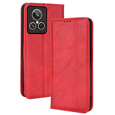 Handytasche Stand Schutzhülle Flip Leder Hülle BY4 für Realme GT2 Master Explorer Rot