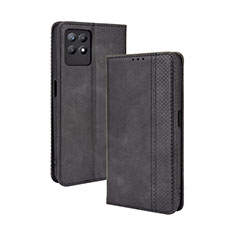 Handytasche Stand Schutzhülle Flip Leder Hülle BY4 für Realme Narzo 50 4G Schwarz