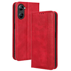 Handytasche Stand Schutzhülle Flip Leder Hülle BY4 für Realme Q5x 5G Rot