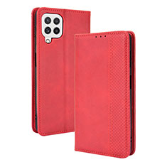 Handytasche Stand Schutzhülle Flip Leder Hülle BY4 für Samsung Galaxy A22 4G Rot