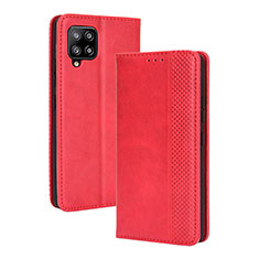 Handytasche Stand Schutzhülle Flip Leder Hülle BY4 für Samsung Galaxy A42 5G Rot